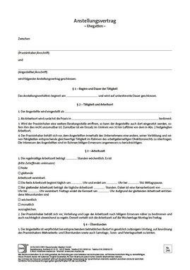 Cover der Leseprobe "Ehegatten-Anstellungsvertrag" von DWS-Medien.