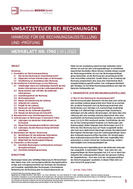 Cover der Leseprobe "Umsatzsteuer bei Rechnungen" von DWS-Medien.