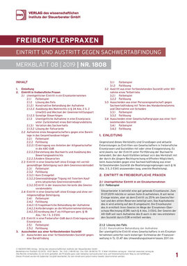 Cover der Leseprobe "Freiberuflerpraxen – Eintritt und Austritt gegen Sachwertabfindung" von DWS-Medien.