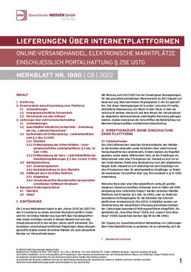 Cover der Leseprobe "Lieferungen über Internetplattformen" von DWS-Medien.