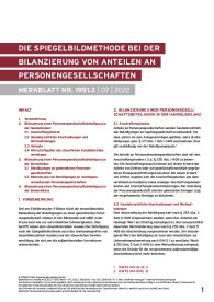Spiegelbildmethode bei der Bilanzierung von Anteilen an Personengesellschaften (PDF mit Kanzleidaten)